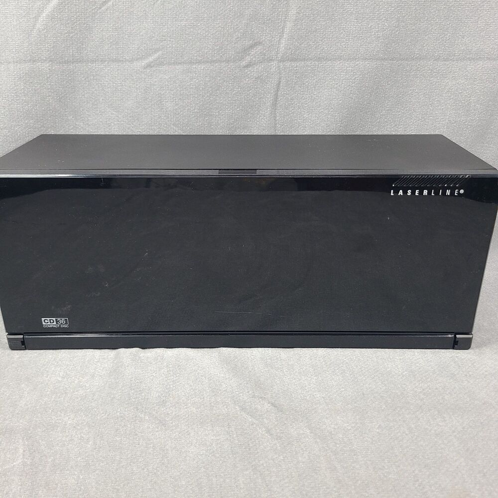 Laserline CD Storage 36-Disc Case Wall Mountable With Drop Down Door-17x6x6-3/4"